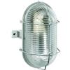 Brennenstuhl Plafoniera Ovale da Parete o Soffitto, Brennenstuhl, Portalampada con Gabbia Protettiva in Filo Zincato, Attacco E27, Max 60W, Applique per Interno & Esterno, IP44
