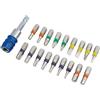 Draper 82402 - Set di punte per cacciavite colorate con supporto magnetico (19 pezzi)