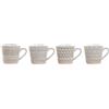 AlexandreHouse CAFE SET 4 GRES 8X6X7,5 180ML MATE BEIGE