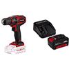 Einhell Trapano Avvitatore con Caricabatteria e Batteria da 4000 mAh Li-Ion, Tc-Cd 18/35 Li - Solo Power X-Change (Ioni di Litio, 18 V) + Power-X-Change Starter Kit, Nero, Rosso