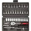 Avilia Set Valigetta Portautensili con Cricchetto Reversibile 39 Pezzi, Ideale per Fai Da Te e Manutenzione - Kit di Attrezzi in Acciaio con 21 Inserti, Bussole e Accessori