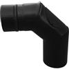 FIREFIX RES80/B90T - Gomitolo per forno a pellet, 80 mm, in acciaio inox nero, 90 gradi