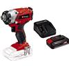 Einhell 4510034 Li- Solo Avvitatore a Impulsi a Batteria, 18 V, Rosso + 2,5 Ah Power X-Change Batteria