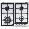DE LONGHI PFI46GH PIANO COTTURA 60 CM 3F+1 TRIPLA CORONA FRONT INOX - Efficienza e Design in Cucina