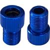 cyclingcolors 2x Adattatore da Presta a Schrader bike valvola adaptor alluminio convertitore bicicletta camera d'aria pneumatico compressore, blu