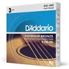 D'Addario EJ16-3D Corde Chitarra Acustica Bronzo 12-53, 3 Set