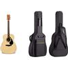 Yamaha F310 Chitarra Folk - Chitarra Acustica 4/4 in Legno (63,4 cm, scala da 25") - 6 Corde in Acciaio, Naturale & CAHAYA Custodia Chitarra Borsa per Chitarra Classica o Chitarra Acustica