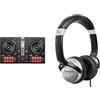 Hercules DJControl Inpulse 300 MK2, Postazione DJ USB, 2 banchi con 16 pad e scheda audio integrata & Numark HF125 - Cuffie Portatili per DJ con Cavo da 1,80 m, Driver da 40 mm