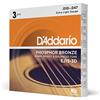 D'Addario EJ15-3D Corde Chitarra Acustica Bronzo 10-47, 3 Set