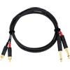 Cordial CFU 1.5 PC Cavo di interfaccia e Adattatore 2X Cinch 2X Plug 6.3mm Nero