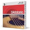 D'addario corde della chitarra acustica di bronzo fosforoso -, confezione da 3