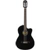 Fender CN-140SCE Nylon Chitarra Acustica, Tastiera Noce, Nero w/case, Include lezioni virtuali gratuite su Fender Play