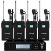 Audibax AWM 402 - Sistema Wireless Microfono Lavalier - 4 Canali UHF - Connettore Mini-XLR