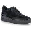 Stonefly Sneaker in pelle con zip laterale e suola 4 cm