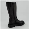 Galieti Stivali 3/4 in pelle con borchiette e tacco 4 cm