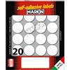 MARKIN Etichetta adesiva bianca tonda Ø27mm (10fogli x 20etichette) Markin 10008