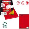 MARKIN Etichetta adesiva C/501 rosso 100fg A4 105x36mm (16et/fg) Markin X210C501RO