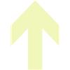 CARTELLI SEGNALATORI Freccia a punta fotoluminescente adesiva 132x189mm colore giallo L9435