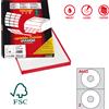 MARKIN Etichetta adesiva A/463 bianca 100fg x CD Ø117,5mm foro41mm (2et/fg) Markin X210A463