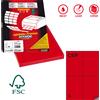 MARKIN Etichetta adesiva C/519 rosso 100fg A4 105x148,5mm (4et/fg) Markin X210C519RO