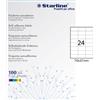 STARLINE Etichetta adesiva bianca 100fg A4 70x37mm (24et/fg) STARLINE X210ODC510
