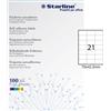 STARLINE Etichetta adesiva bianca 100fg A4 70x42,3mm (21et/fg) STARLINE X210ODC521