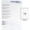 STARLINE Etichetta adesiva bianca 100fg A4 70x48mm (18et/fg) STARLINE X210ODC517