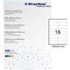 STARLINE Etichetta adesiva bianca 100fg A4 105x37mm (16et/fg) STARLINE X210ODC511