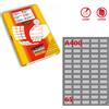 MARKIN Etichetta adesiva A/400 argento 100fg A4 laser 38,1x21,2mm (65et/fg) Markin X220LSA400