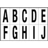 CARTELLI SEGNALATORI Foglio con 10 lettere autoadesive da A a J nero/bianco 56x99mm 935AJ