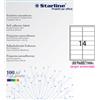 STARLINE Etichetta adesiva bianca 100fg A4 99,1x38,1mm (14et/fg) angoli tondi STARLINE X210ODA440