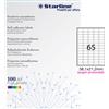 STARLINE Etichetta adesiva bianca 100fg A4 38,1x21,2mm (65et/fg) angoli tondi STARLINE X210ODA400