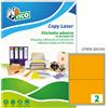 TICO Etichetta adesiva LP4F arancio fluo 70fg A4 200x142mm (2et/fg) Tico LP4FA-200142