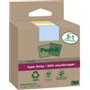 POST-IT Cf. 3+1pz blocco 70fg Post-it®SuperSticky Green 76x76mm 654R-SSCOL3+1 pastello 7100285103