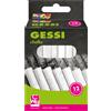 DECO Scatola 12 gessetti tondi 10x81mm bianchi Deco 12509