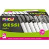DECO Scatola 100 gessetti tondi 10x81mm bianchi Deco MY/W100