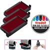 TRODAT Blister da 3 tamponi 6/4910 rosso Trodat 1428
