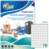TICO Poliestere adesivo PC4 trasparente 100fg A4 Ø25mm (70et/fg) laser Tico PC4-25