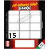 MARKIN Etichetta adesiva bianca 37x27mm (10fogli x 15etichette) Markin X11029