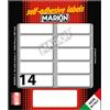 MARKIN Etichetta adesiva bianca 52x18mm (10fogli x 14etichette) Markin X11036