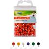 LEBEZ SCATOLA 100 SPILLI CARTOGRAFICI a SFERA ROSSO ART.266 266-R