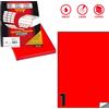 MARKIN Etichetta adesiva C/503 rosso fluo 100fg A4 210x297mm (1et/fg) Markin X210C503F-RO