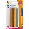 DECO 12 stick colla a caldo oro e argento Ø.7mm - lungh.10cm DECO 13034