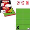 MARKIN Etichetta adesiva C/512 verde fluo 100fg A4 105x74,25mm (8et/fg) Markin X210C512F-VE