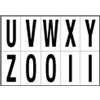 CARTELLI SEGNALATORI Foglio con 10 lettere autoadesive da U a Z nero/bianco 56x99mm 935UZ