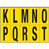 CARTELLI SEGNALATORI Foglio con 10 lettere autoadesive da K a T nero/giallo 70x124mm 906KT