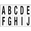 CARTELLI SEGNALATORI Foglio con 10 lettere autoadesive da A a J nero/bianco 70x124mm 936AJ