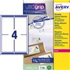 AVERY Etichetta adesiva L7169 bianca 15fg A4 99,1x139mm (4et/fg) Avery L7169-15