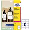 AVERY Cartellini micro-perforato stampabili bianchi 90x50mm 10fg (10 cart/fg) Avery T1001-10