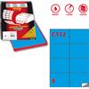 MARKIN Etichetta adesiva C/512 blu 100fg A4 105x74,25mm (8et/fg) Markin X210C512BL